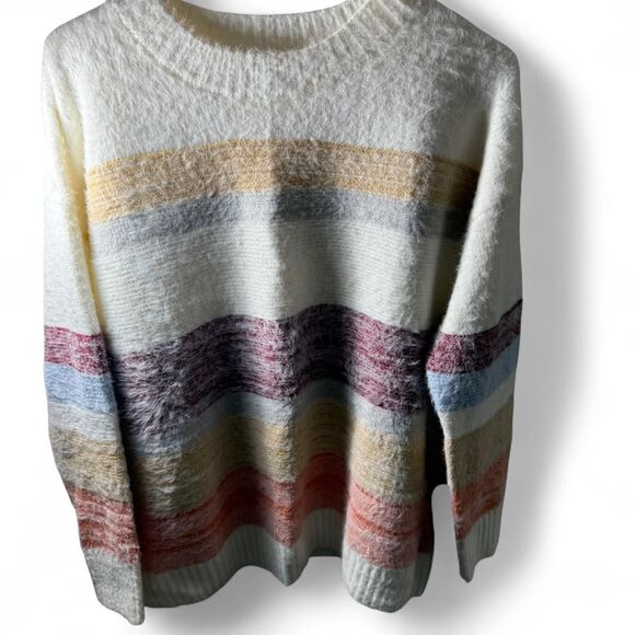 Anthropologie Staccato SuperSoft Striped Sweater | Multicolored | M | Oversized - Picture 3 of 8